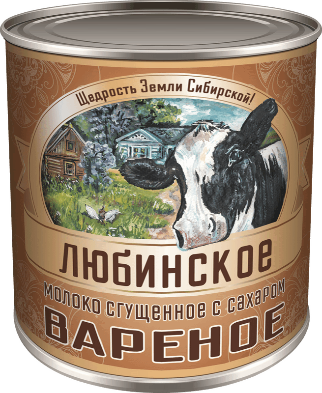 Молоко сгущённое Любинское варёное с сахаром 8.5%, 380г