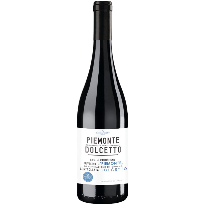 Вино San Silvestro Dolcetto Piemonte сортовое ординарное красное сухое 2021  12.5%, 750мл