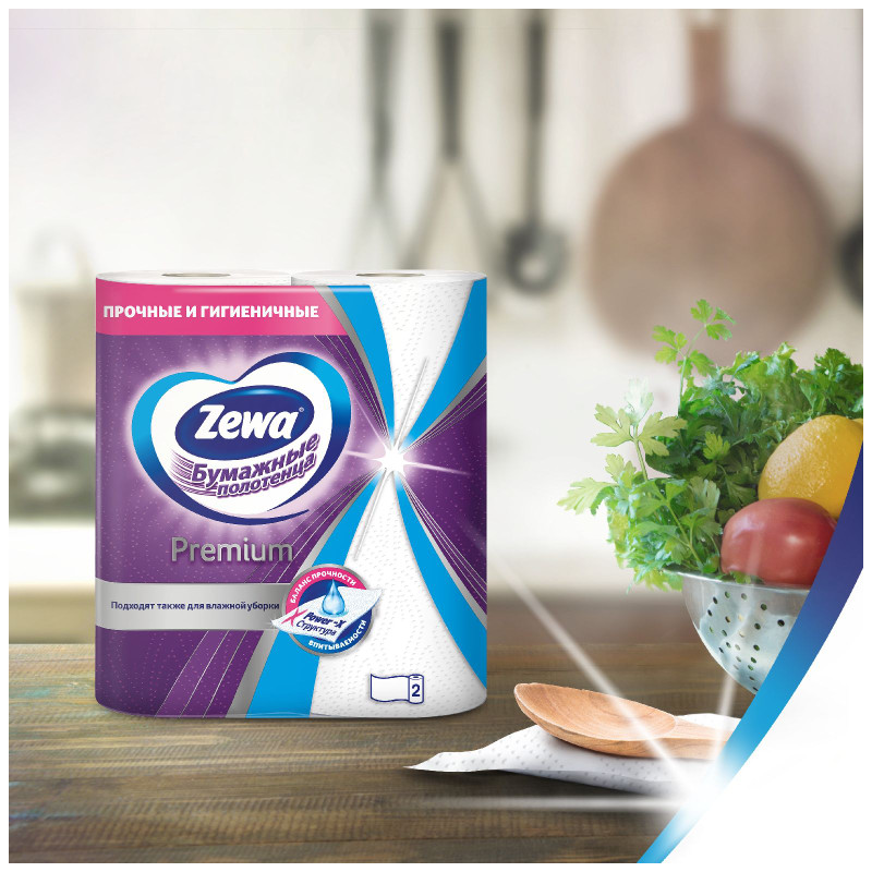 Полотенца бумажные Zewa Premium 2 слоя, 2шт — фото 4