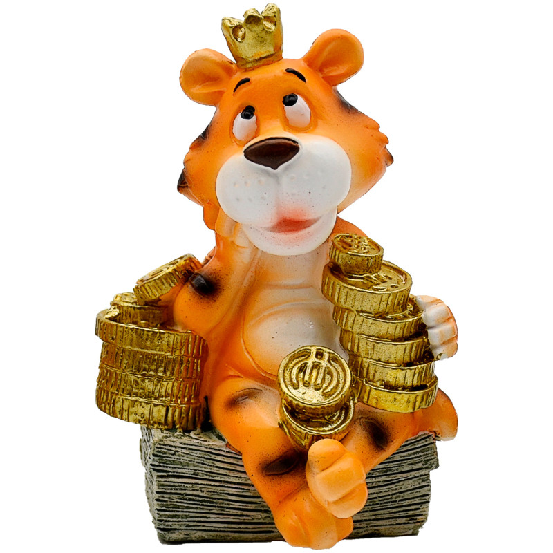 Фигурка декоративная Тигр с короной Home Story — фото 2