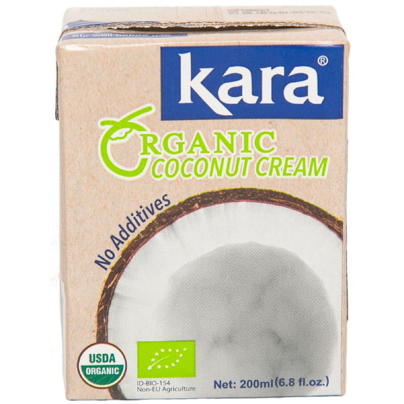 Органический кокосовый крем Кara Organic 24%, 200 мл