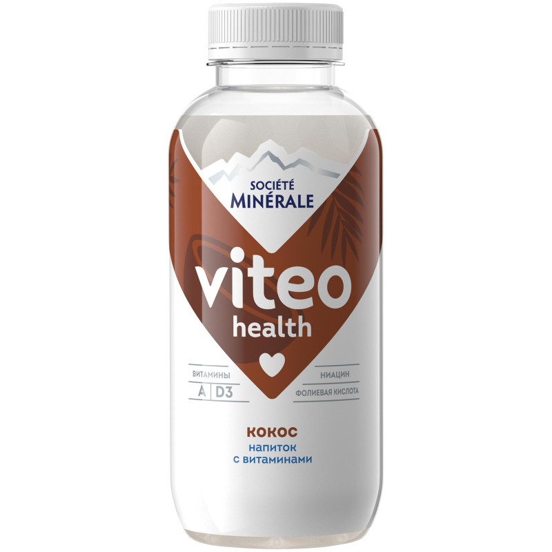 Напиток безалкогольный Societe Minerale Viteo со вкусом кокоса негазированный, 400мл — фото 1