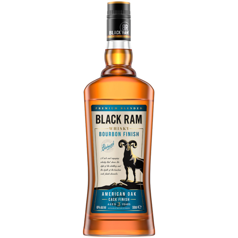 Виски Black Ram Bourbon Finish 3-летний 40%, 500мл