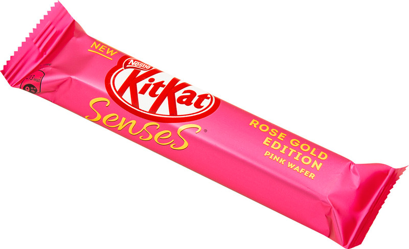 Шоколад белый KitKat Senses Rose Gold Edition Pink Wafer Taste Strawberry, 40г — фото 1