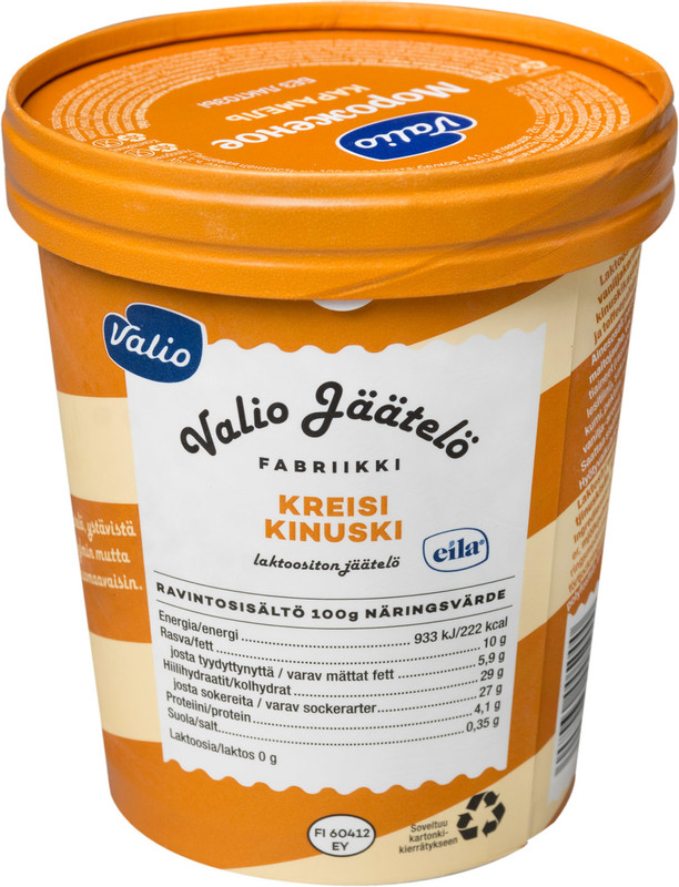 Мороженое сливочное Valio Карамель с кусочками фаджа безлактозное 10%, 480мл — фото 2