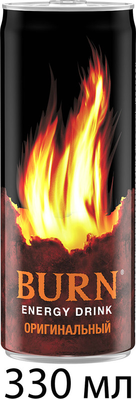 Энергетик Burn безалкогольный газированный, 330мл — фото 3