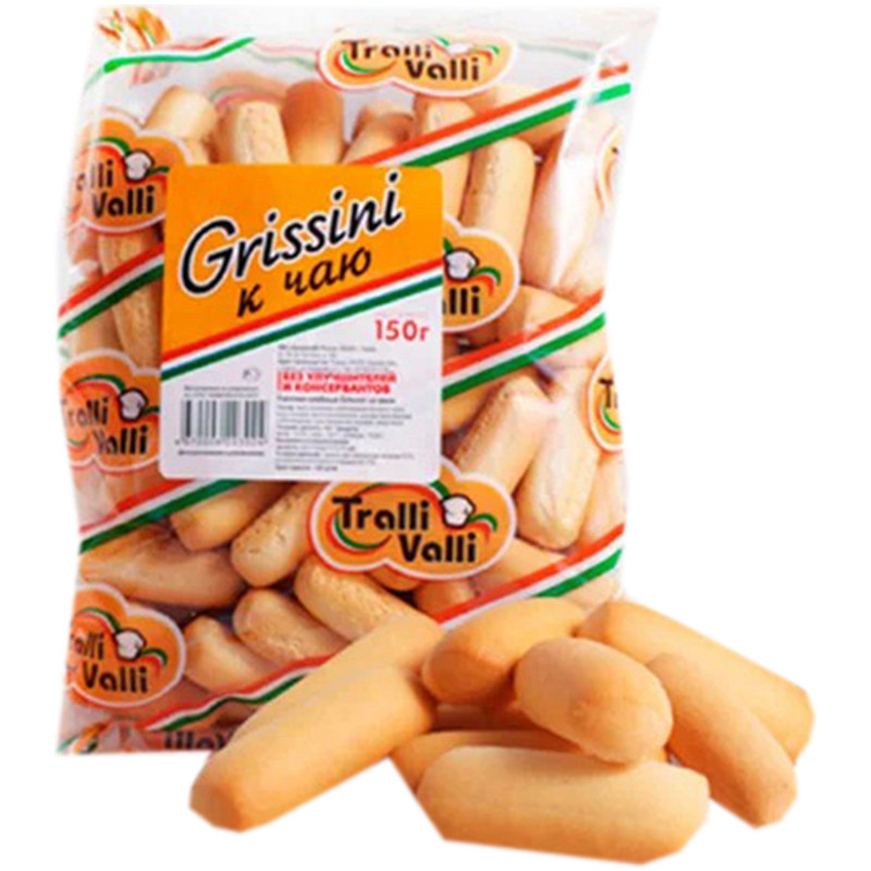 Палочки хлебные Tralli valli Grissini ваниль, 150г