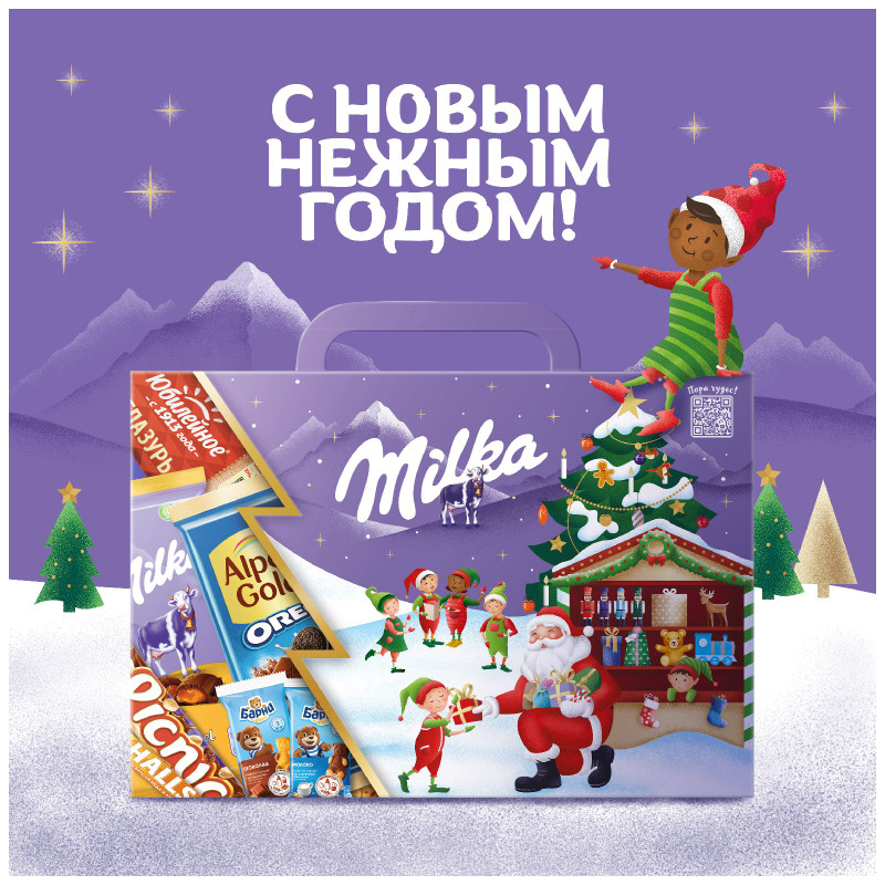 Набор кондитерской продукции Milka Большой Новогодний Микс Санта, 599г — фото 1