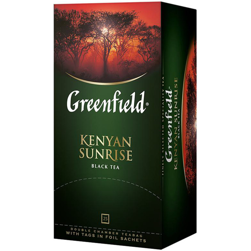 Чай Greenfield Kenyan Sunrise чёрный в пакетиках, 25х2г — фото 1