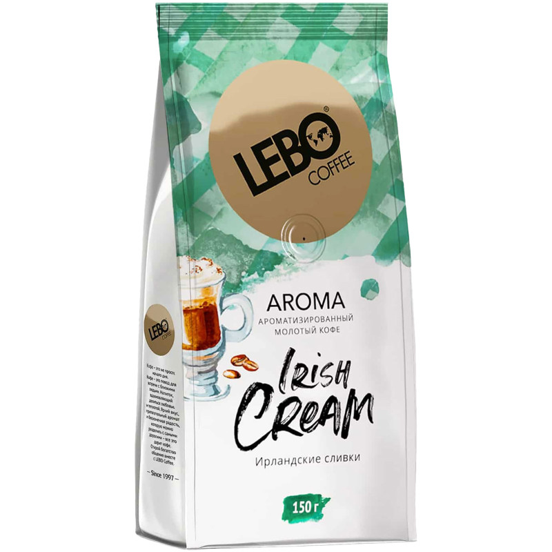 Кофе Lebo Irish Cream натуральный жареный молотый с ароматом ирландских сливок арабика, 150г — фото 2