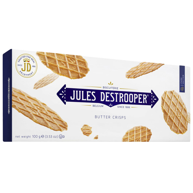 Печенье Jules Destrooper Butter Crisps вафельное сливочное, 100г