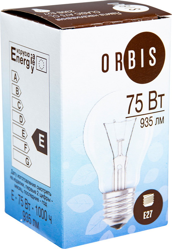 Лампа накаливания Orbis CLAS A E27 75W 230V — фото 1