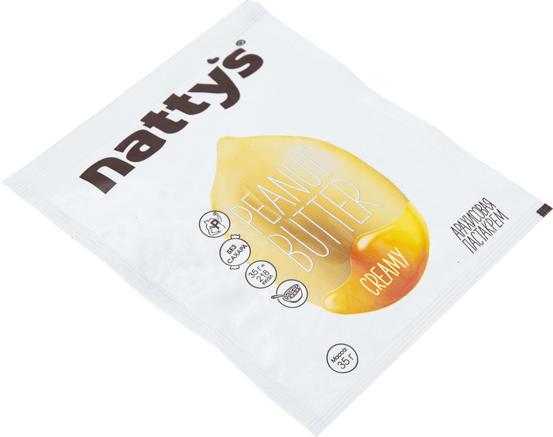 Паста арахисовая Nattys Creamy с мёдом, 35г — фото 3