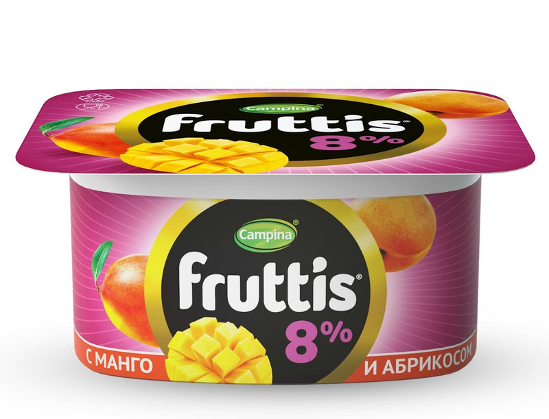 Продукт йогуртный Fruttis абрикос-манго-лесные ягоды 8%, 115г — фото 2