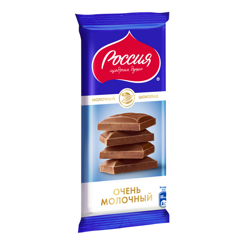 Шоколад молочный Россия-Щедрая Душа, 82г — фото 2