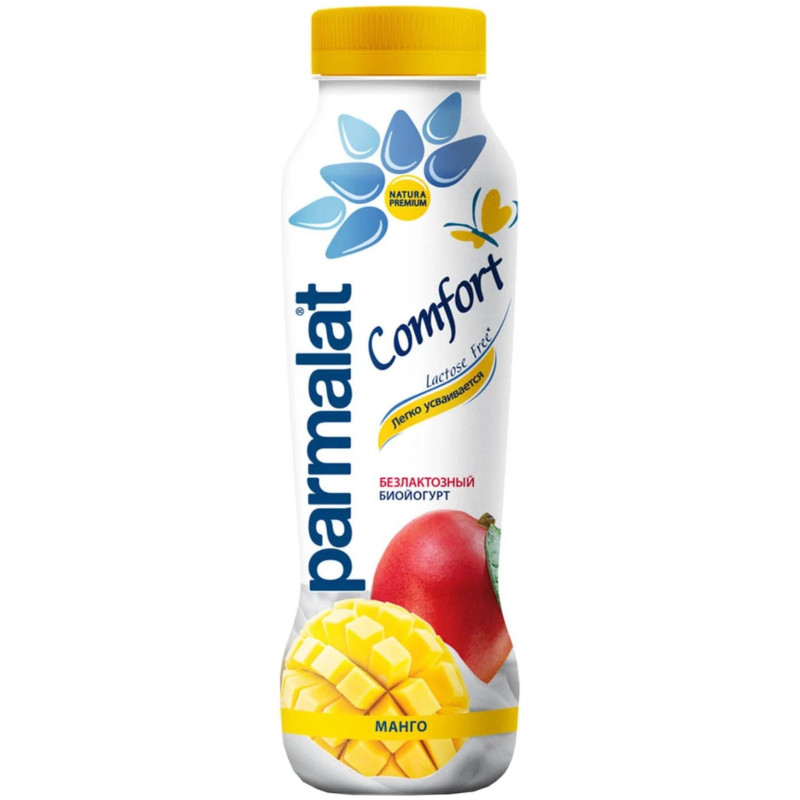 Биойогурт Parmalat Comfort Манго безлактозный 1.5%, 290мл