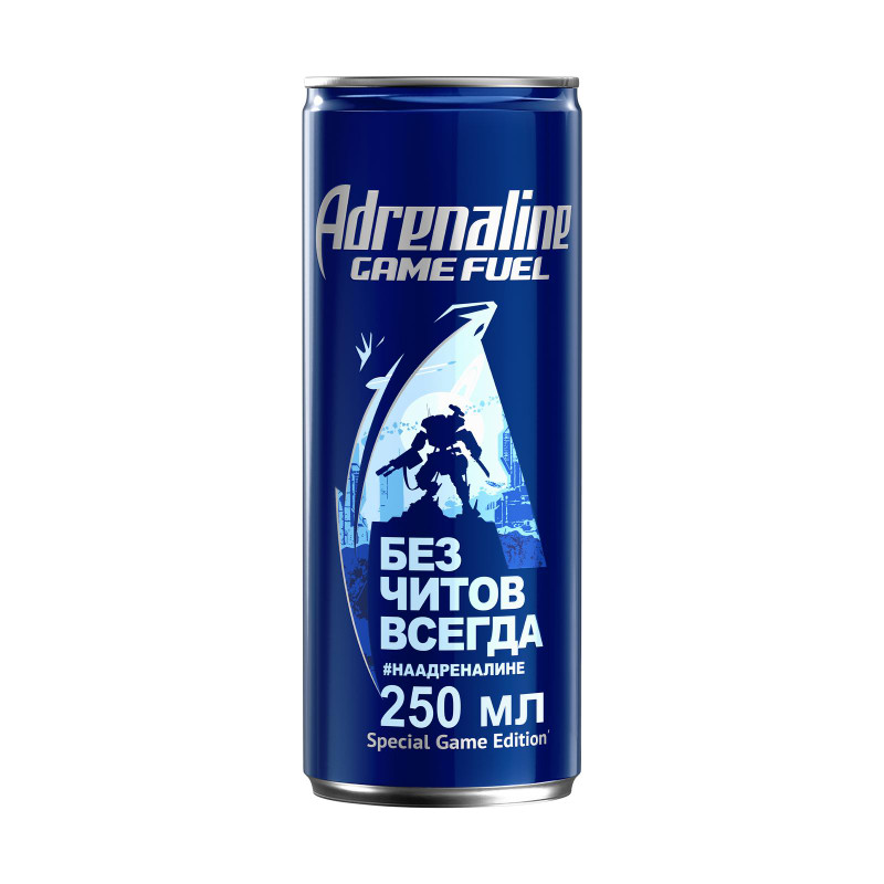 Энергетический напиток Adrenaline Game Fuel, 250мл