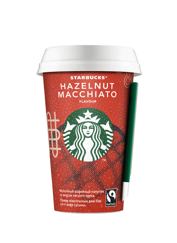 Напиток молочный кофейный Starbucks Hazelnut Macchiato со вкусом лесного ореха 2.6%, 220мл