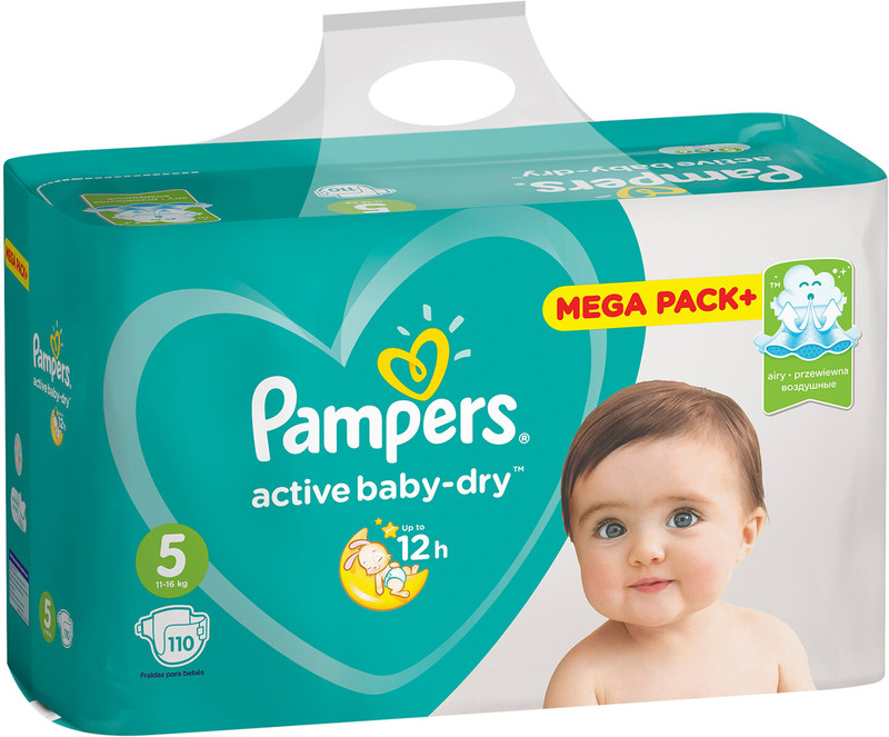 Подгузники Pampers Active Baby-Dry р.5 11-16кг, 110шт — фото 2