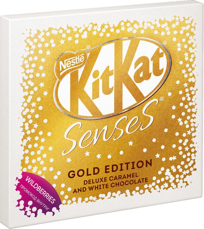 Шоколад Kit-Kat Senses Gold Edition Deluxe карамель и белый шоколад, 224г