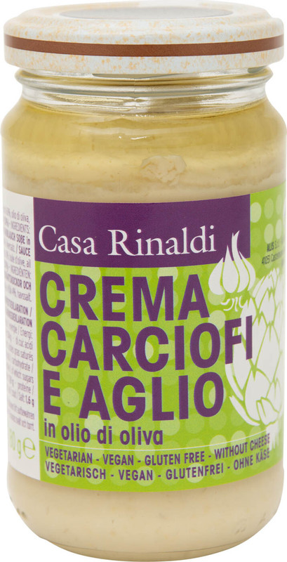 Крем-паста Casa Rinaldi из артишоков с чесноком в оливковом масле, 180мл — фото 1