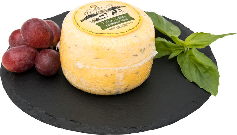 Сыр полутвёрдый фермерский Сырная Губерния Том де буа с прованскими травами 41% — фото 1