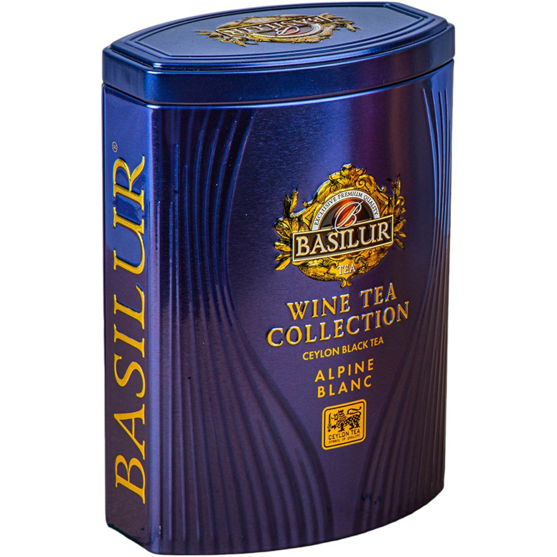 Чай Basilur Wine Tea Alpine Blanc чёрный байховый листовой, 75г