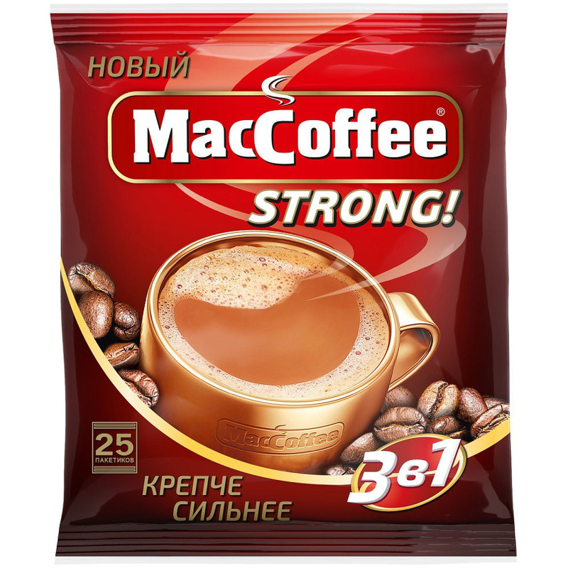 Напиток кофейный MacCoffee Strong 3в1 растворимый, 16г