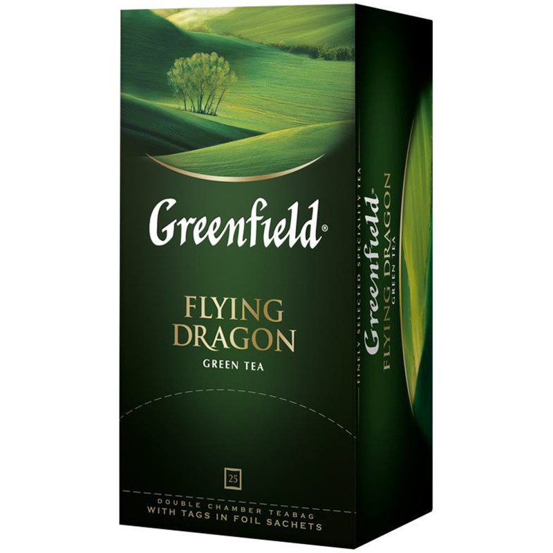 Чай Greenfield Flying Dragon зелёный в пакетиках, 25х2г — фото 1