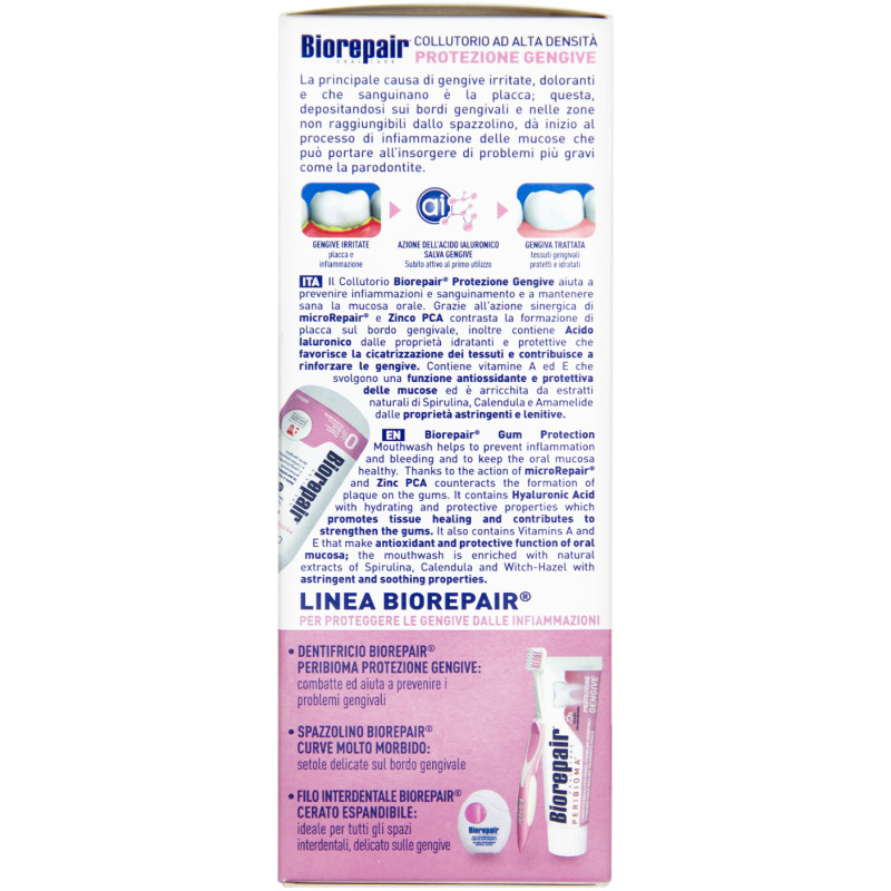 Ополаскиватель Biorepair Mouthwash Gum Protection Уход за деснами для полости рта, 500мл — фото 3