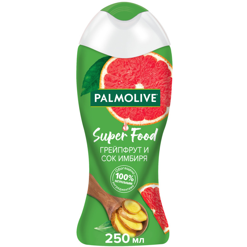 Гель-крем для душа Palmolive Super Food женский Грейпфрут и Сок Имбиря, 250мл — фото 1