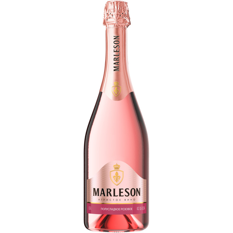 Вино игристое Marleson розовое полусладкое 10.5-12.5%, 750мл