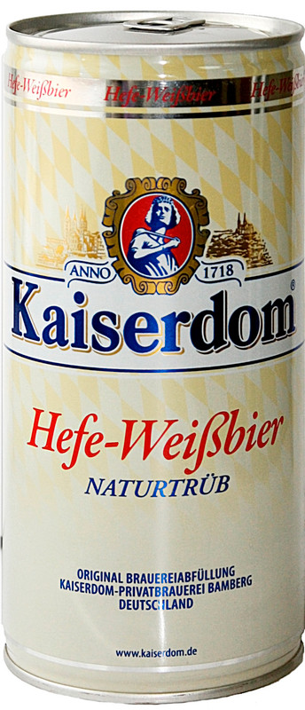 Пиво Kaiserdom Хефе-вайссбир светлое нефильтрованное 4.5%, 1л