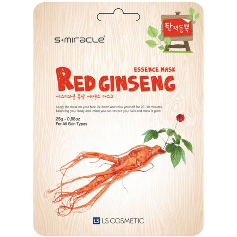Маска для лица S+Miracle Red Ginseng Essence Mask с экстрактом красного женьшеня, 25мл