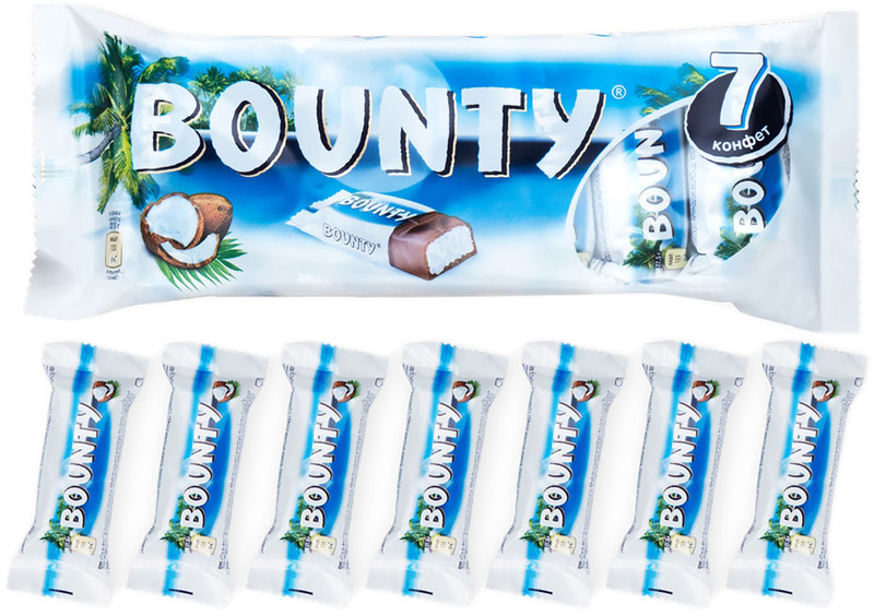Батончик шоколадный Bounty, 7х27.5см — фото 2