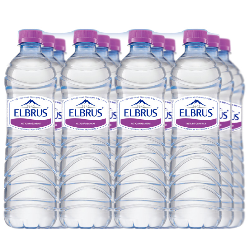 Вода Эльбрус 5642 минеральная природная питьевая негазированная, 500мл — фото 1