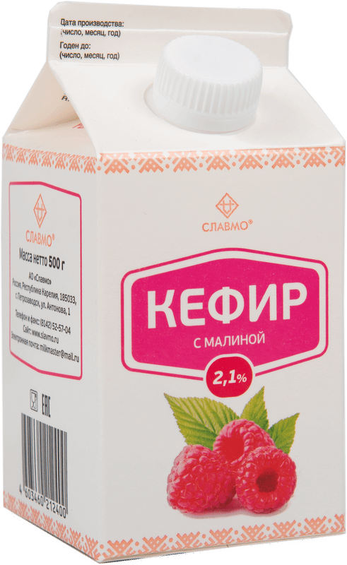 Кефир Славмо 2.1%, 500мл
