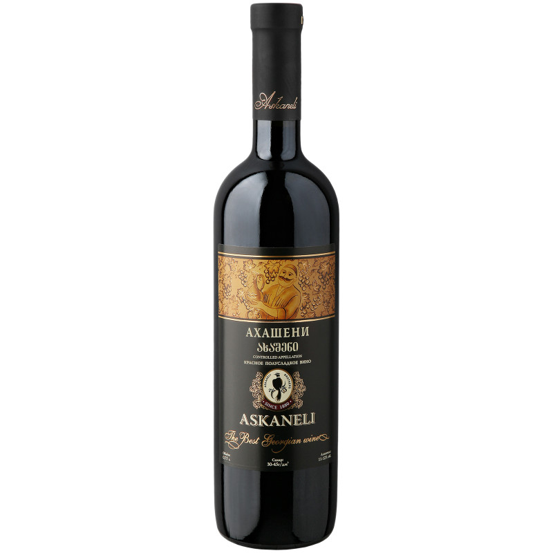 Вино Askaneli Brothers Ахашени красное полусладкое 13%, 750мл
