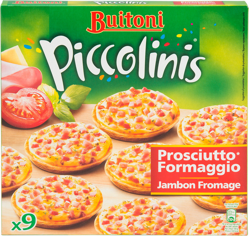 Пицца Buitoni Piccolinis ветчинная 9шт, 270г