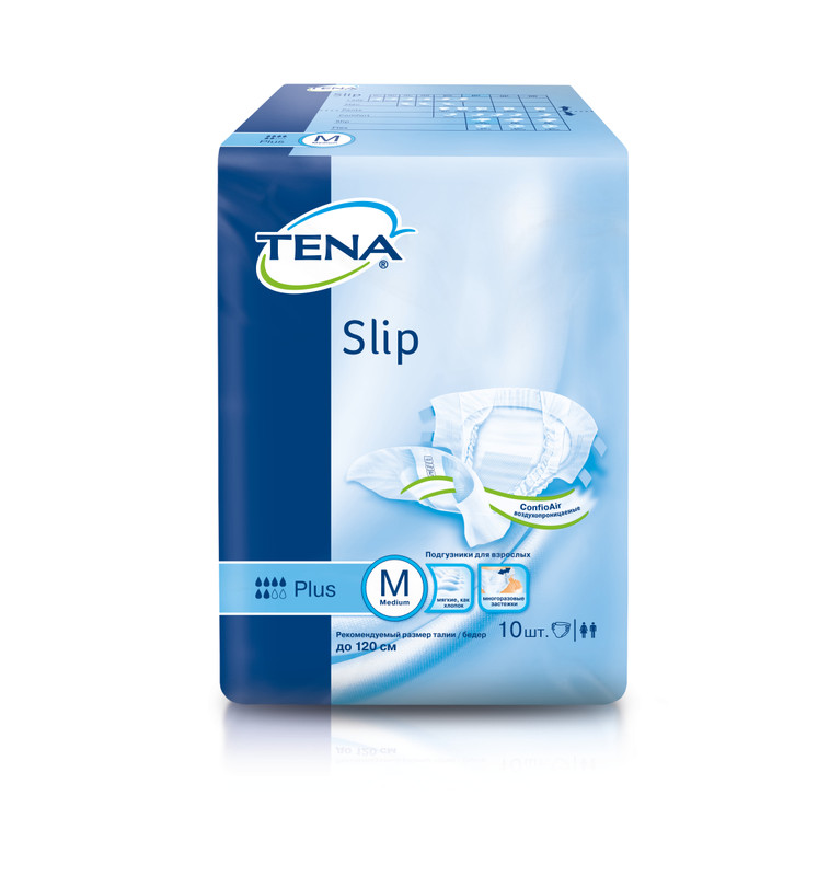Подгузники Tena Slip plus для взрослых размер М, 10шт — фото 1