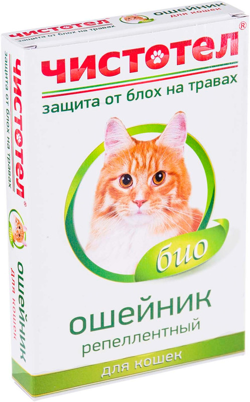 Ошейник для кошек Чистотел репеллентный от блох, 35см