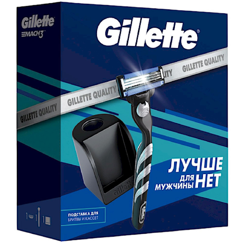 Набор Gillette Mach3 Бритва со сменной кассетой + Подставка