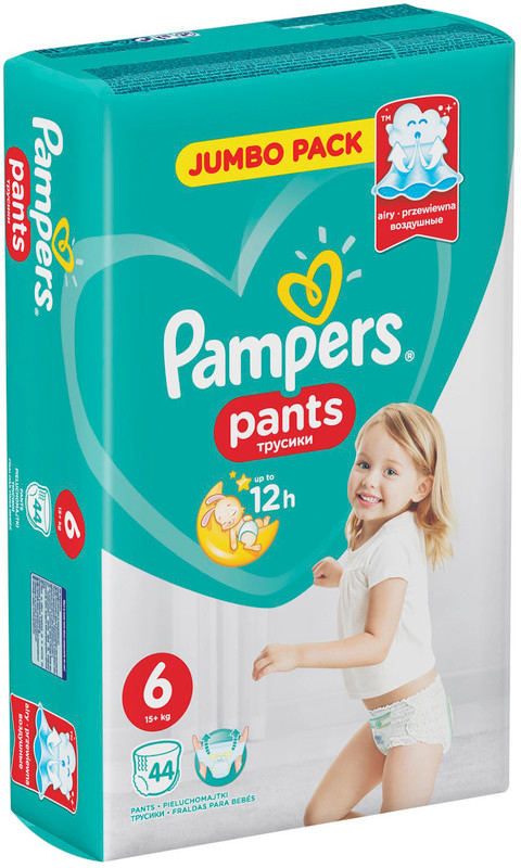 Подгузники-трусики Pampers Pants Extra Large р.6 16+кг, 44шт — фото 2