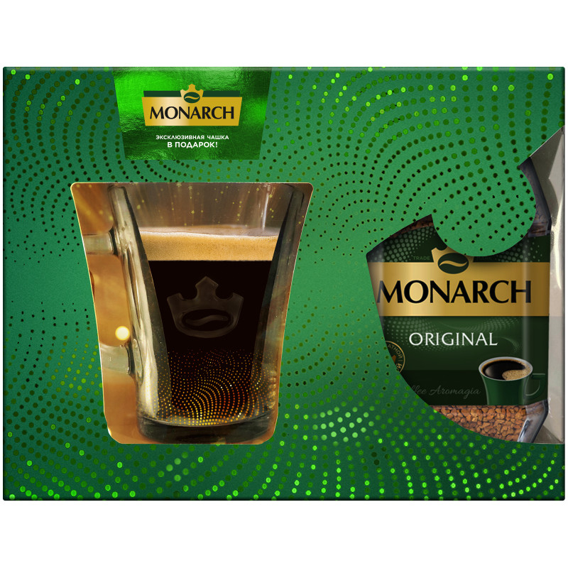 Кофе Jacobs Monarch набор с чашкой растворимый, 95г — фото 1