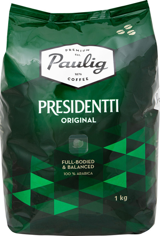 Кофе Paulig Presidentti Original в зёрнах, 1кг — фото 2