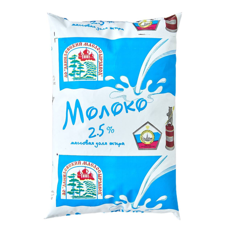 Молоко Даниловский МЗ 2.5%, 900мл