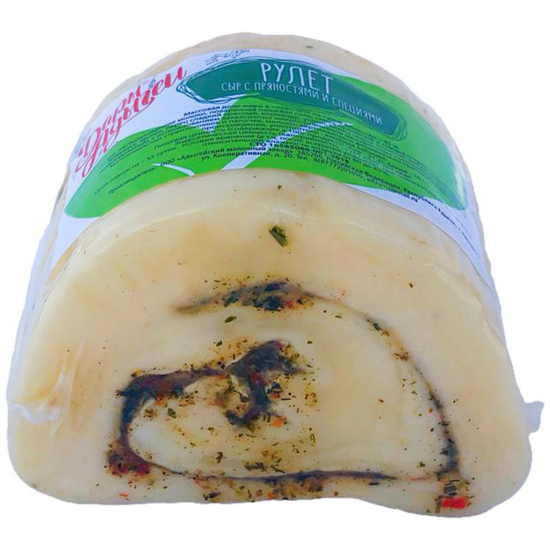 Сыр Дары Адыгеи Рулет с пряностями и специями 45% — фото 1