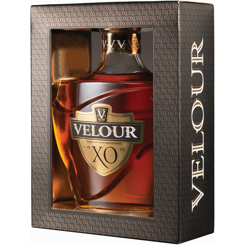 Коньяк Velour XO 40% в подарочной упаковке, 500мл