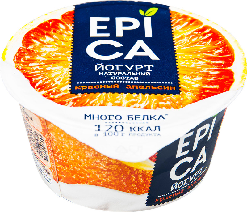 Йогурт Epica красный апельсин 4.8%, 130г — фото 1