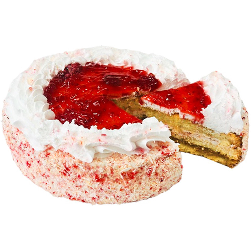 Торт Тюменский ХК Клубничный бисквитный, 620г — фото 1